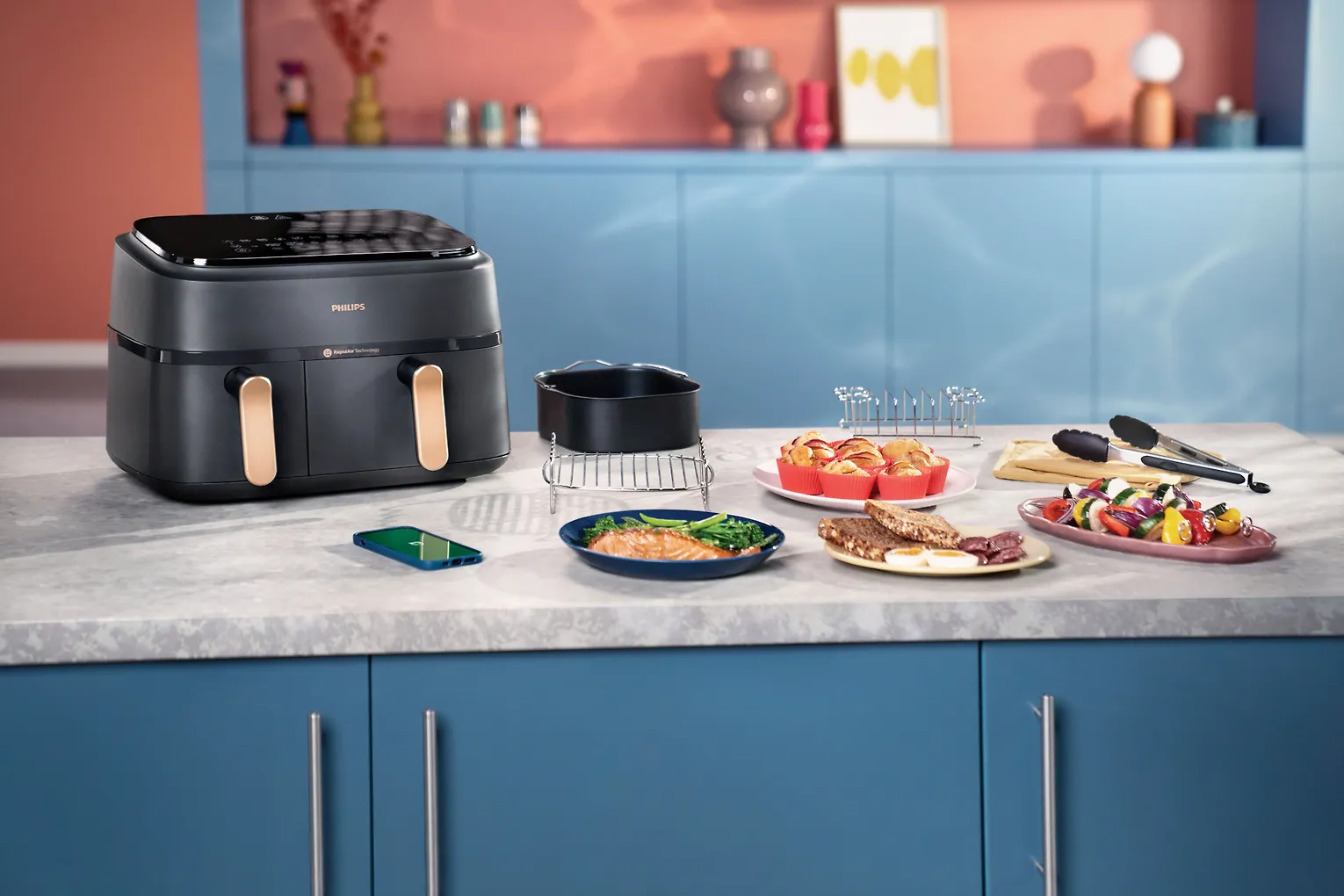 Philips 3000 Series Dual Basket airfryer (NA352/00) - Image 8