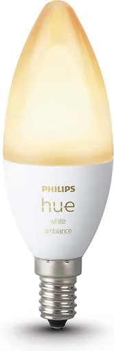 Philips Hue White Ambiance -LED-älylamppu, BT, E14, 470 lm