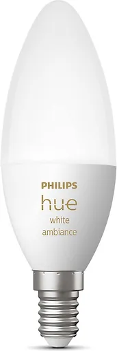 Philips Hue White Ambiance -LED-älylamppu, BT, E14, 470 lm - Image 2