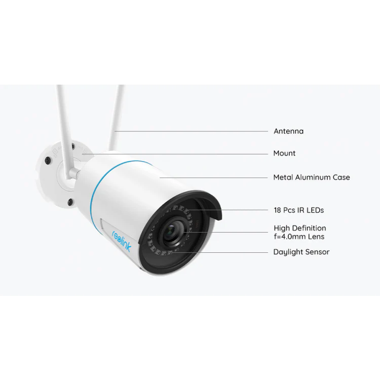 Reolink W320 5MP bullet AI WiFi kamera ulkokäyttöön (RLC-510WA) - Image 2