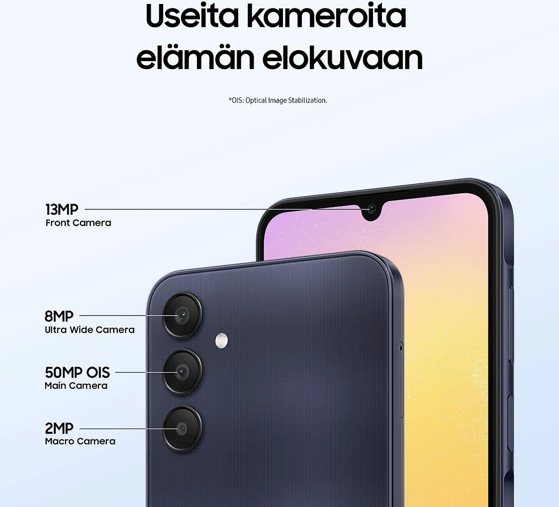Samsung Galaxy A25 5G -puhelin, 128/6 Gt, musta - Image 7