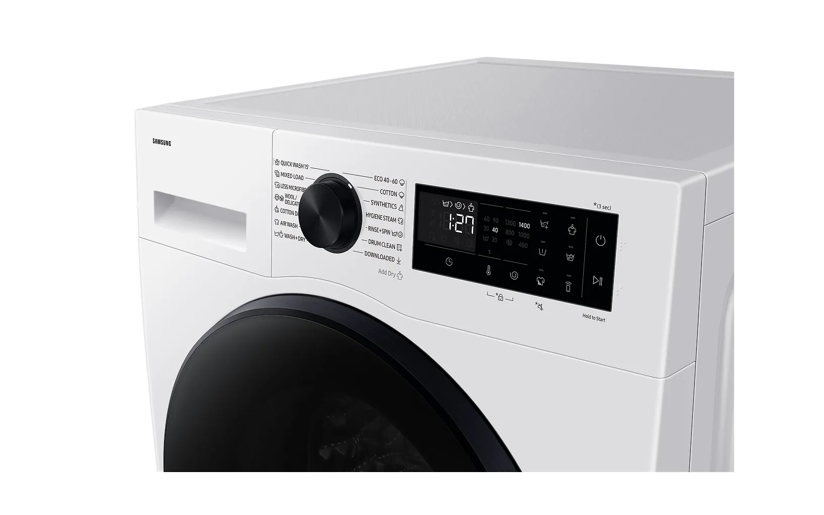 Samsung WD11DG5B15BEEE edestä täytettävä pyykinpesukone, valkoinen - Image 6