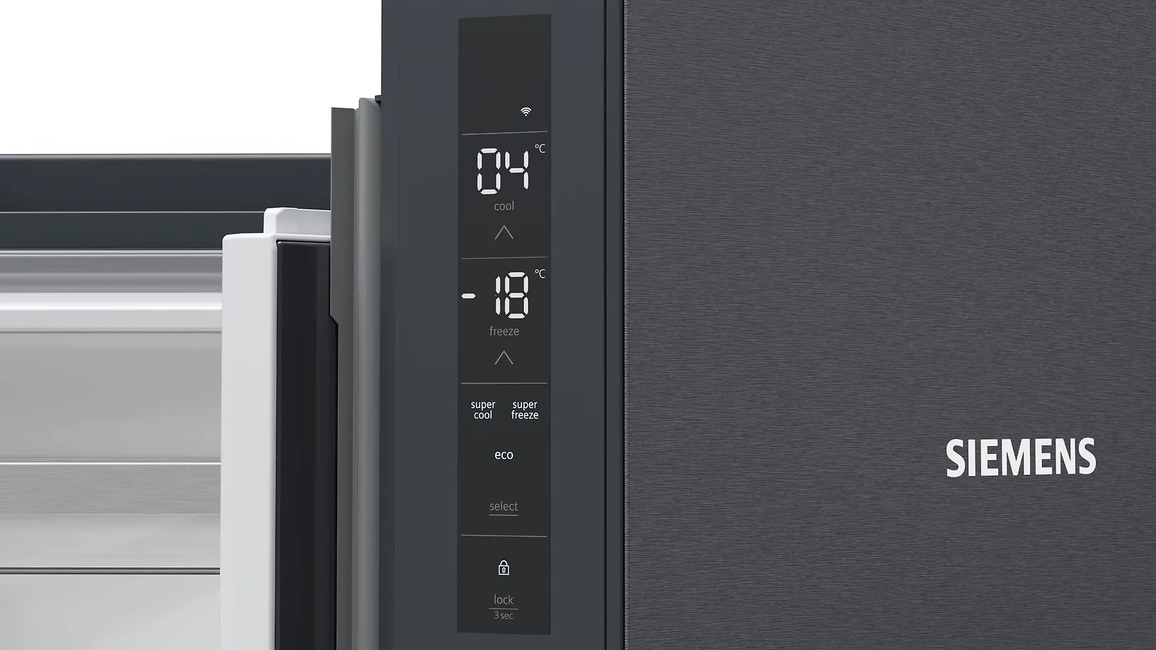 Siemens KF96NAXEA iQ500 French Door -Side By Side, musta teräs - Image 5