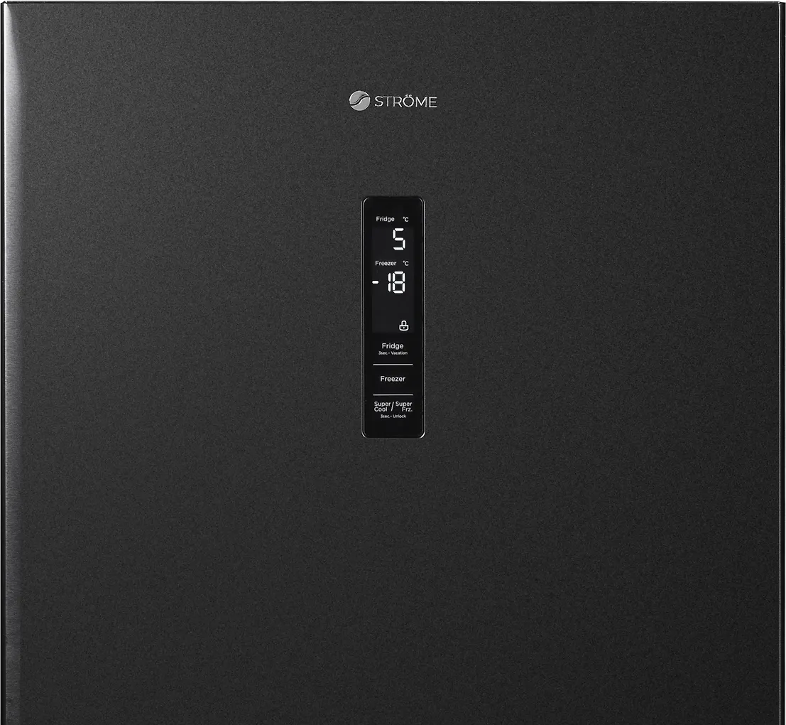 Ströme HD-449RWEN/BX Prestige jääkaappipakastin, musta inox - Image 3