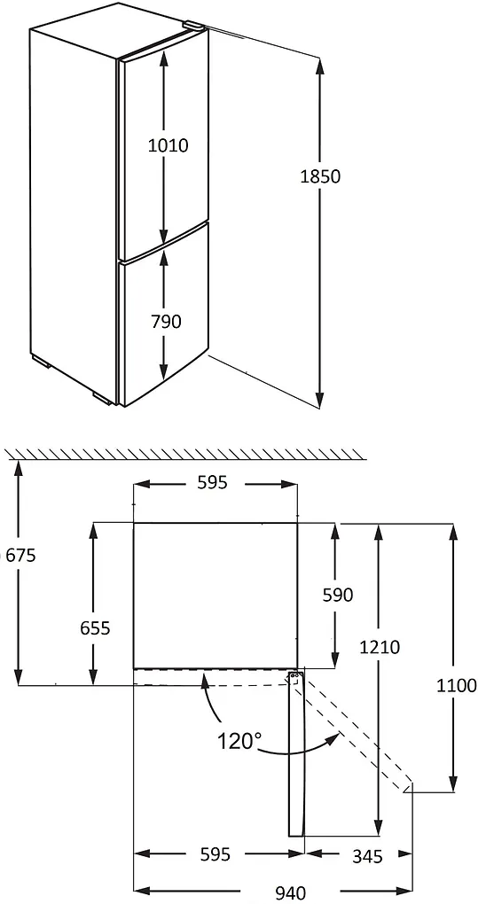 Ströme HD-449RWEN/IX Prestige jääkaappipakastin, inox - Image 4