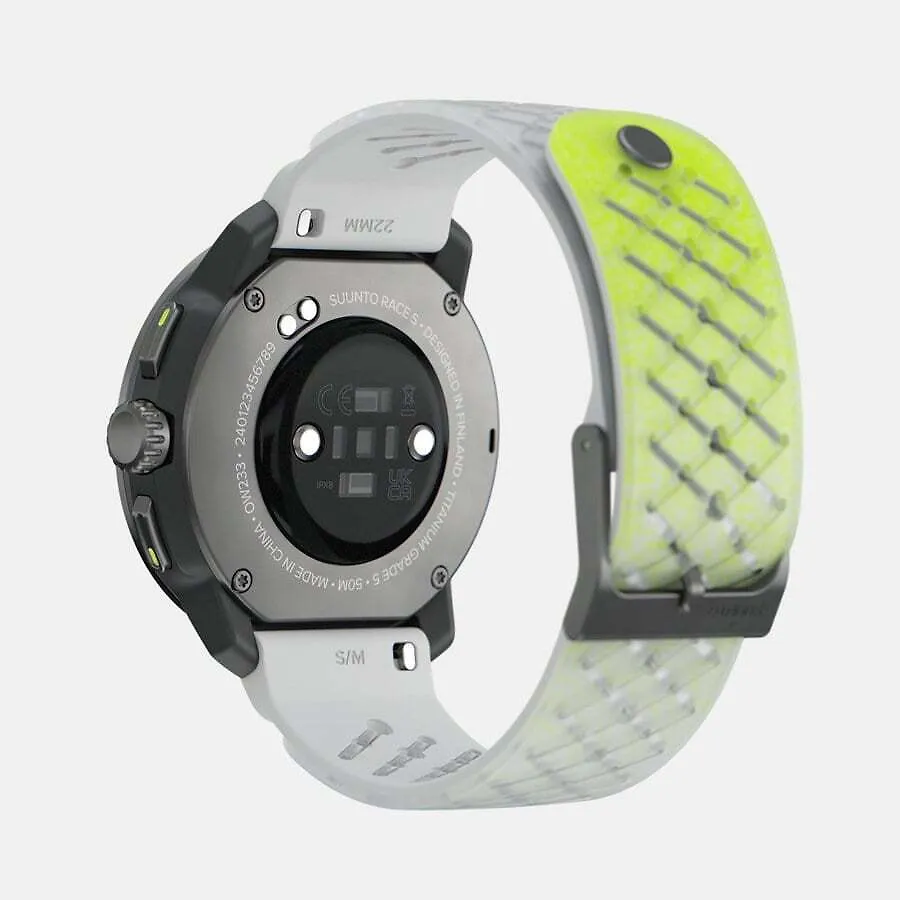Suunto Race S Titanium Canary -urheilukello, 45 mm, harmaa - Image 4