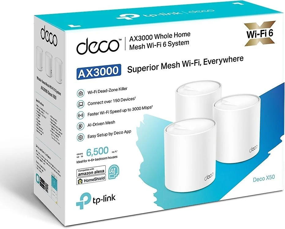 TP-LINK Deco X50 WiFi 6 -Mesh-järjestelmä, 3-pack - Image 7
