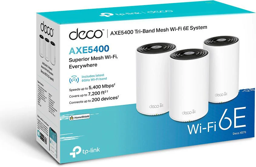 TP-LINK Deco XE75 Tri-Band WiFi 6E -Mesh-järjestelmä, 3-pack - Image 5