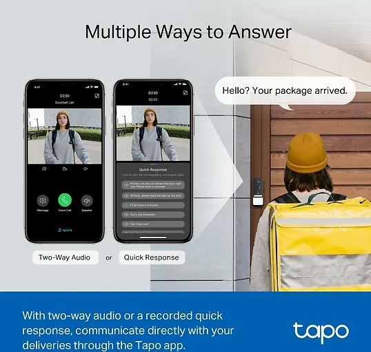 TP-LINK Tapo D230S1 -akkukäyttöinen video-ovikello - Image 12