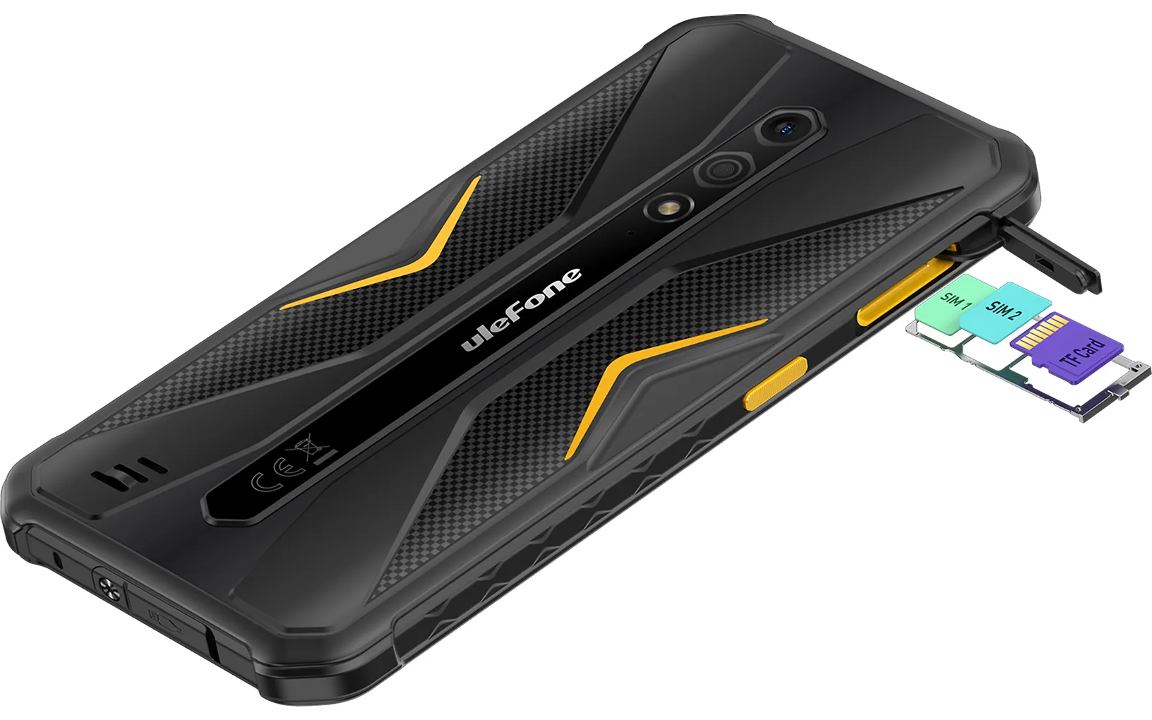 Ulefone Armor X12 Pro -puhelin, 64/4 Gt, musta/oranssi - Image 5