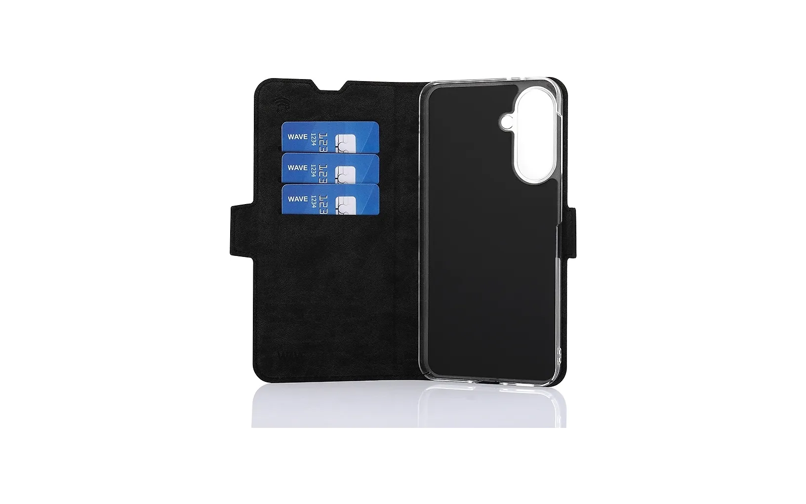 Wave Book Case, Samsung Galaxy A36 5G, musta - Image 4