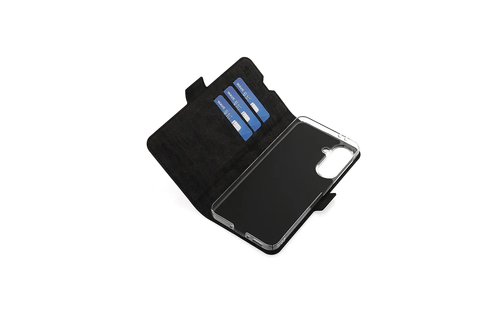 Wave Book Case, Samsung Galaxy A56 5G, musta - Image 5