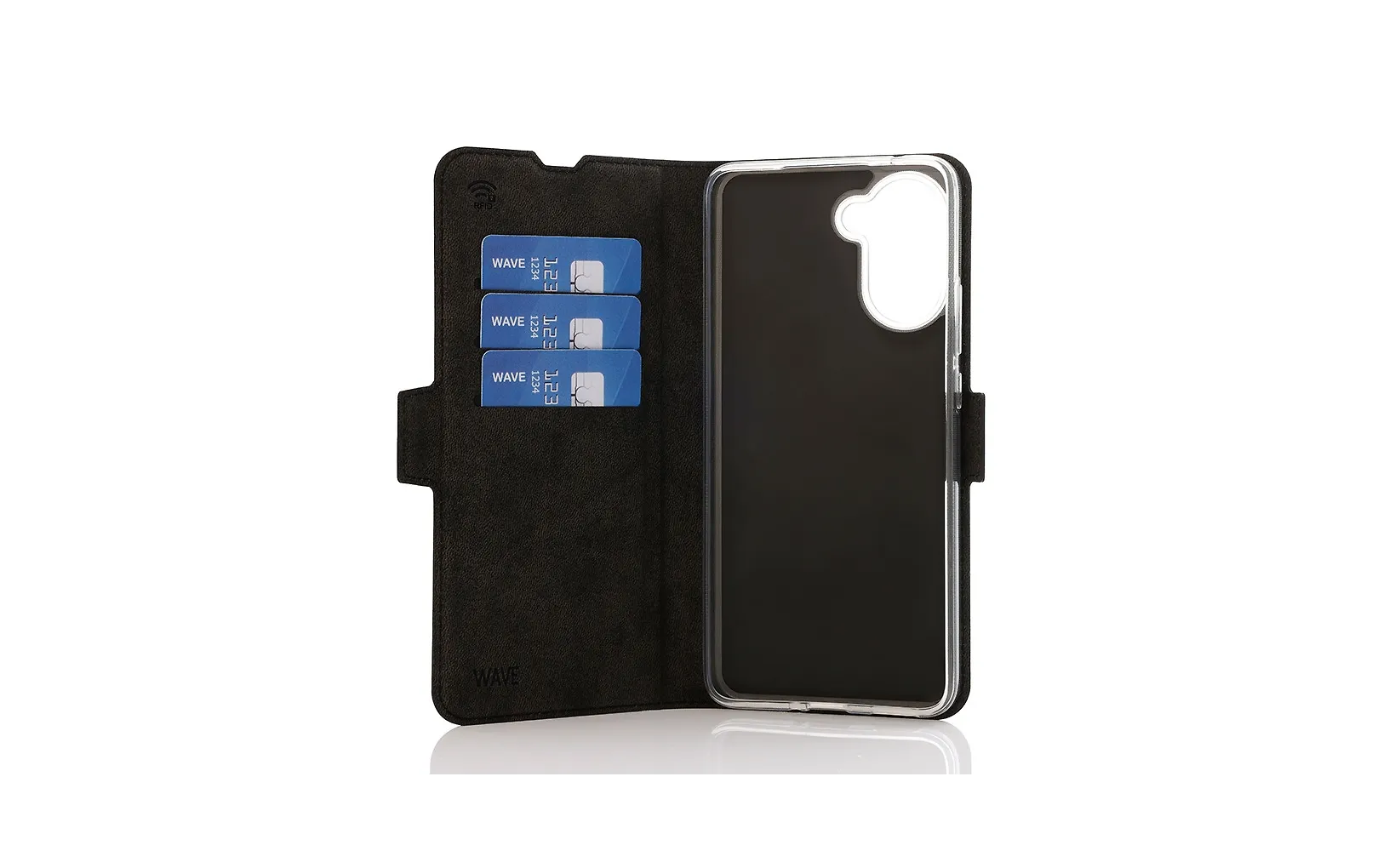 Wave Book Case suojakotelo, OnePlus Nord CE5, musta - Image 4