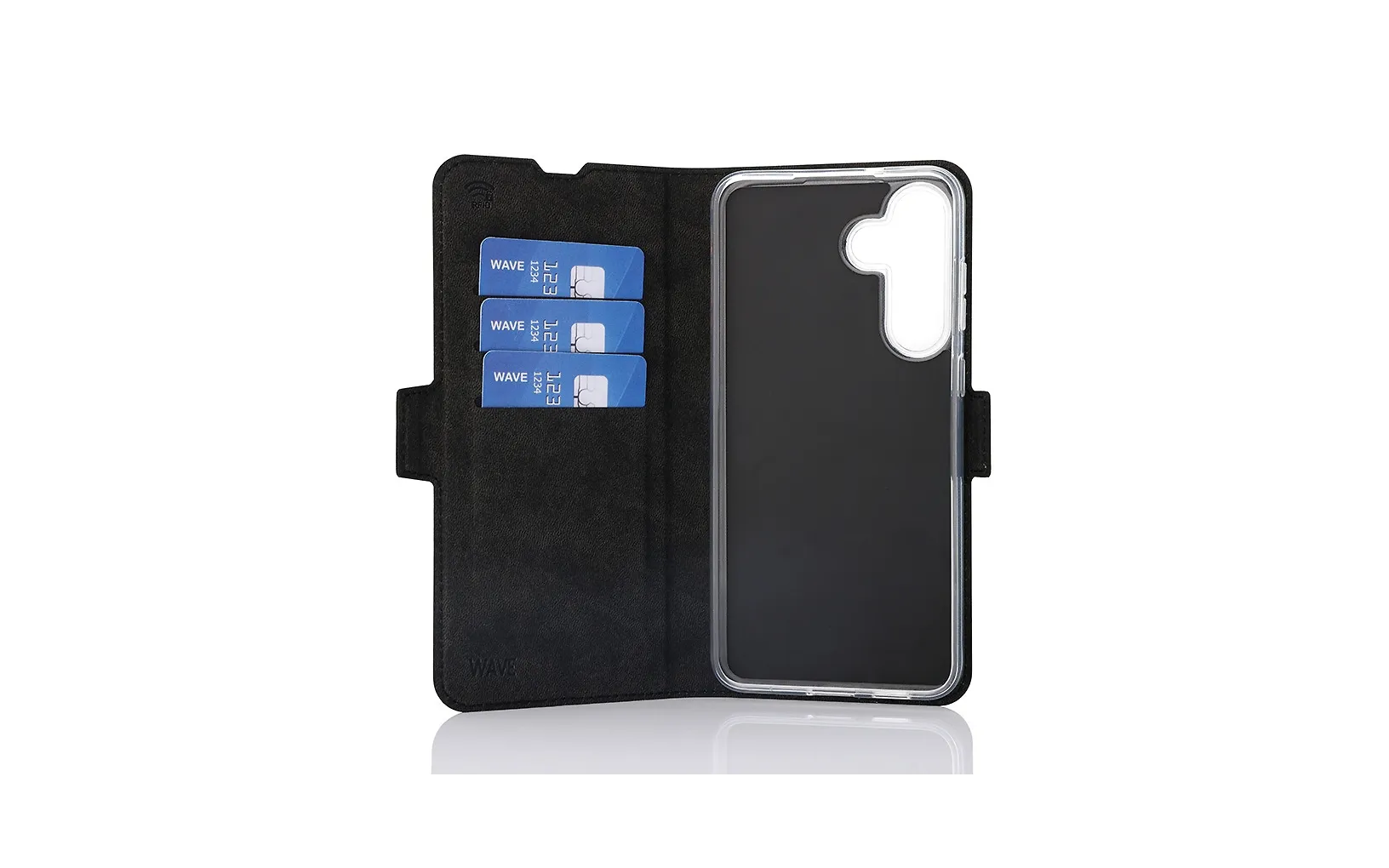 Wave Book Case suojakotelo, Samsung Galaxy S25 FE 5G, musta - Image 2