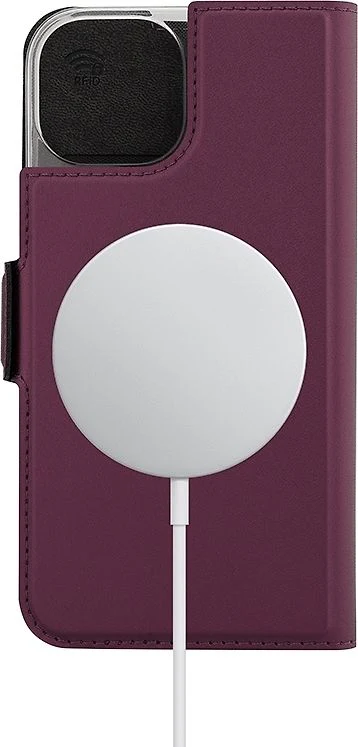 Wave BookCase -suojakotelo, MagSafe-yhteensopiva, iPhone 15, smoky sangria - Image 2