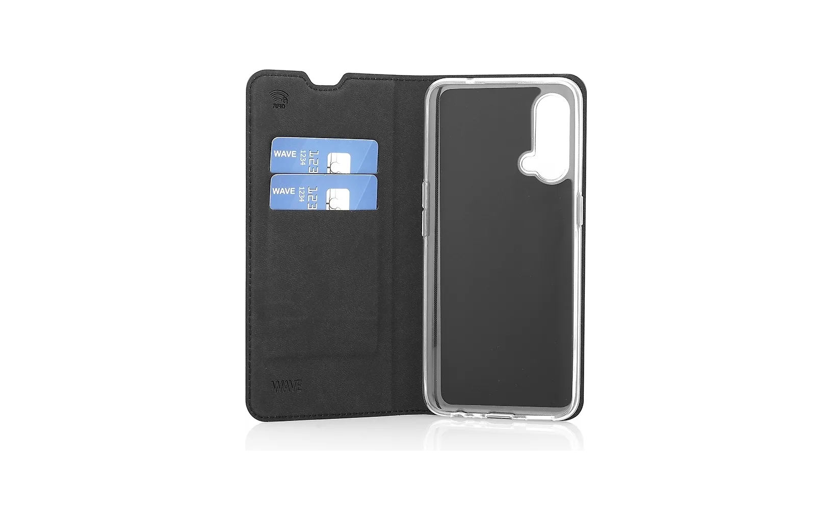 Wave BookCase -suojakotelo, OnePlus Nord CE 5G, musta - Image 4
