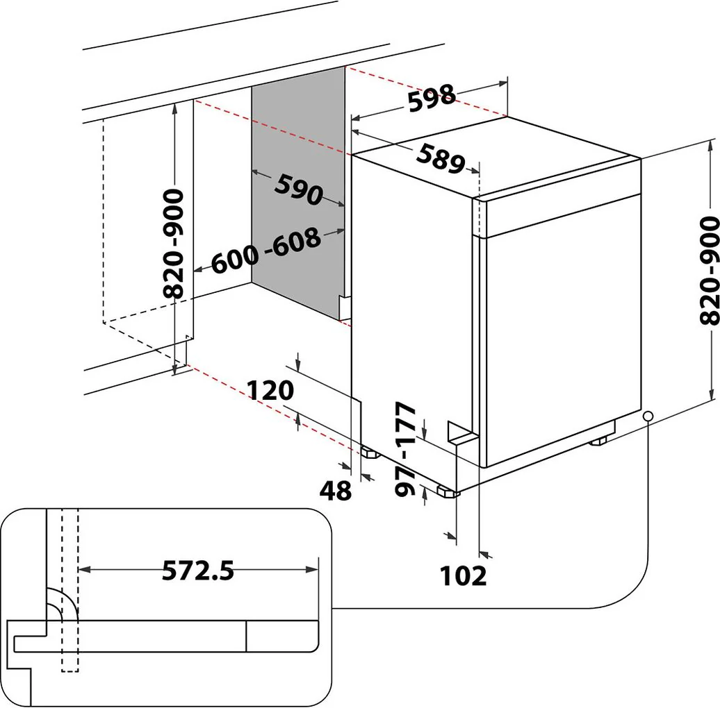 Whirlpool WUC 3C32 PX astianpesukone teräs - Image 8